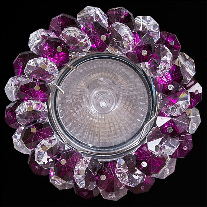 Встраиваемый светильник 01712-9.0-001CT MR16 CR/CL+GPP (стекло, цвет фиолетовый)