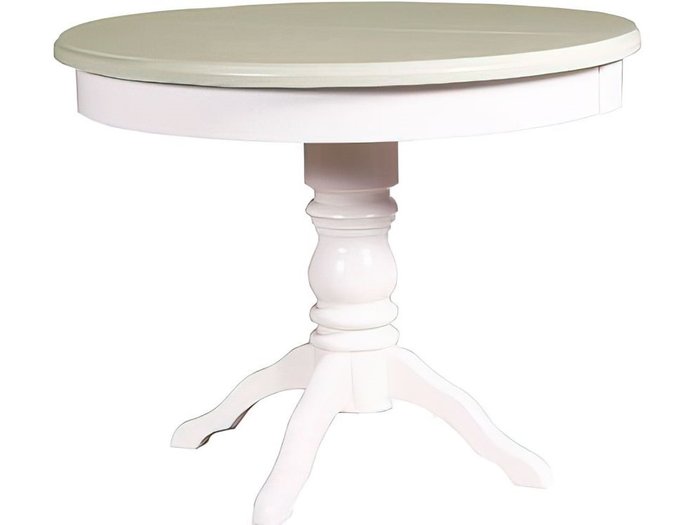 Раздвижной обеденный стол Прометей бело-кремового цвета - купить Обеденные столы по цене 38289.0