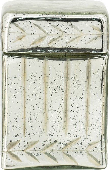 Шкатулка серебристого цвета из стекла - купить Шкатулки по цене 5410.0