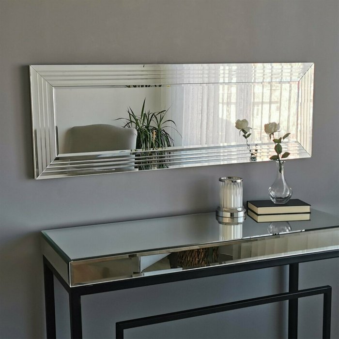 Настенное зеркало 40х120 с основанием из мдф - купить Настенные зеркала по цене 39688.0