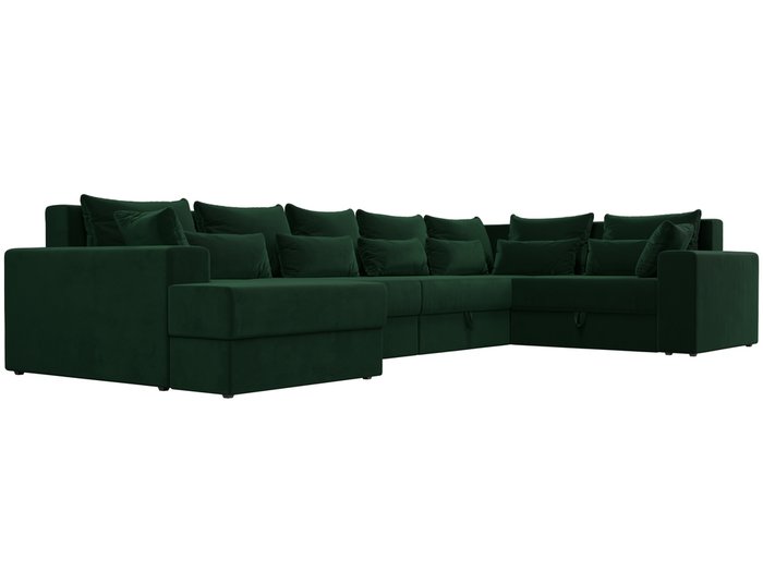 Угловой диван-кровать Мэдисон зеленого цвета правый угол - лучшие Угловые диваны в INMYROOM