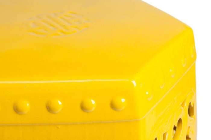 Керамический столик-табурет Design Stool Yellow  в виде барабана  - купить Табуреты по цене 20000.0