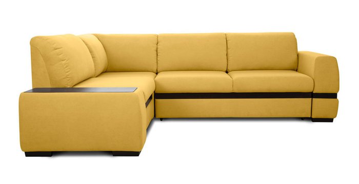 Угловой диван-кровать Миста желтого цвета