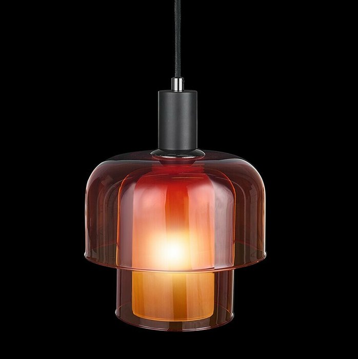 Подвесной светильник Nature с оранжевым плафоном  - лучшие Подвесные светильники в INMYROOM
