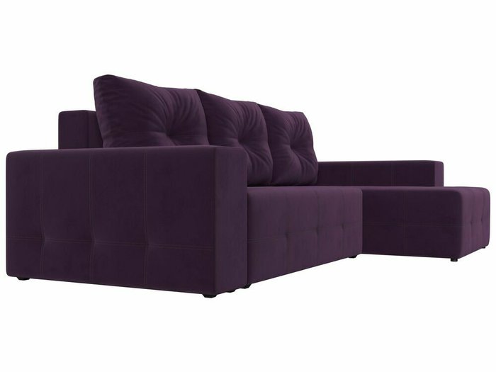 Угловой диван-кровать Перри темно-фиолетового цвета правый угол - лучшие Угловые диваны в INMYROOM