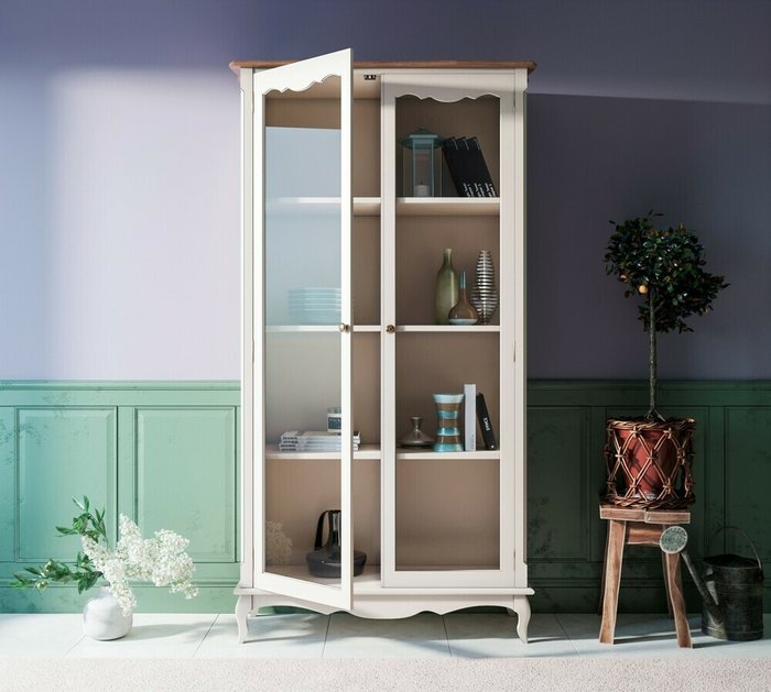 Книжный шкаф Leontina белого цвета - лучшие Книжные шкафы в INMYROOM