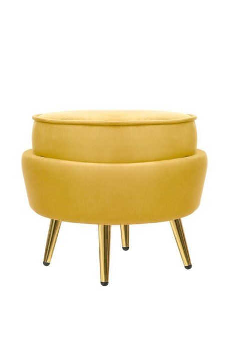 Пуф Pearl Adorn желтого цвета