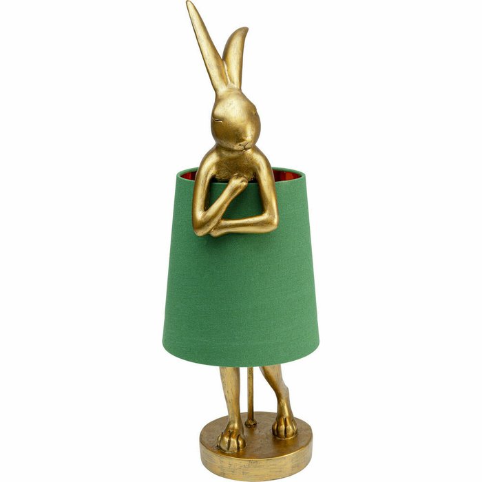 Лампа настольная Rabbit зелено-золотого цвета - купить Настольные лампы по цене 16310.0
