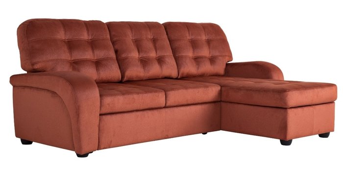 Угловой диван-кровать Сидней с канапе Tudor terra терракотового цвета - купить Угловые диваны по цене 60680.0
