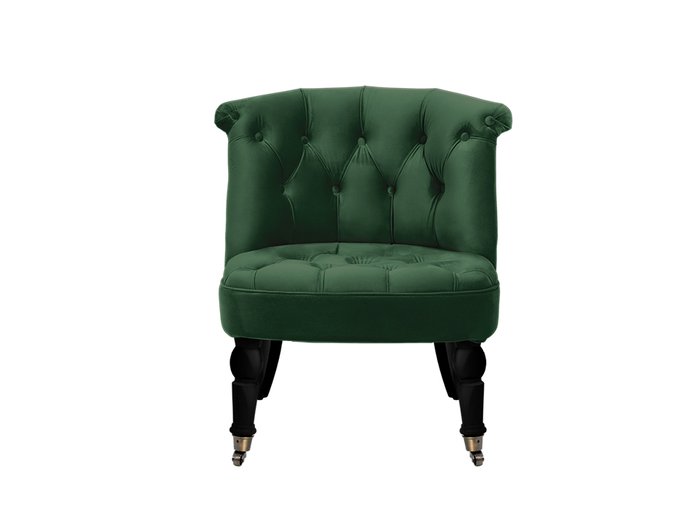 Кресло Visconte зеленого цвета на черных ножках - купить Интерьерные кресла по цене 29250.0