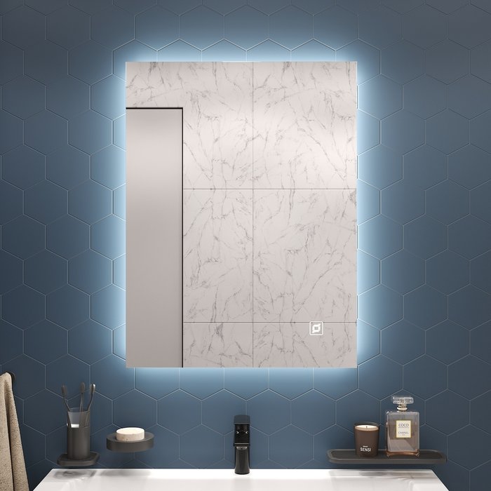 Настенное зеркало Торино 50х80 с LED-подсветкой - лучшие Настенные зеркала в INMYROOM