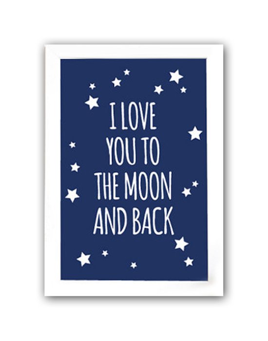 Постер "To the blue moon and back" А4