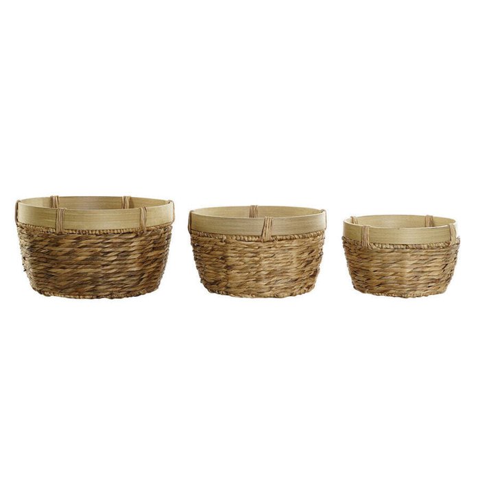 Набор корзин DKD Home Decor Бамбук Тропический тростник (40 x 40 x 23 cm) (3 Предметы) Набор корзин DKD Home Decor Бамбук Тропический тростник (40 x 40 x 23 cm) (3 Предметы)