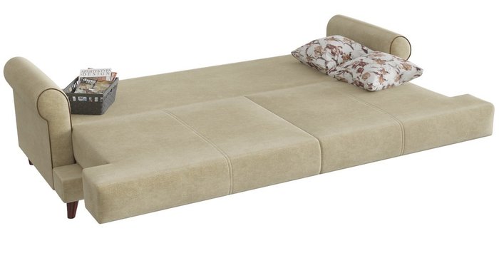 Диван-кровать Мирта Милфорд 5 бежевого цвета - лучшие Прямые диваны в INMYROOM
