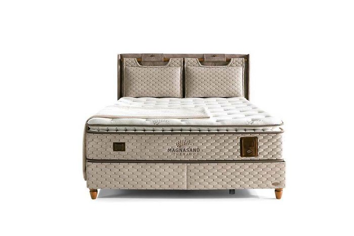 Кровать с подъёмным механизмом Magnasand Therapy 180х200 бежевого цвета - лучшие Кровати для спальни в INMYROOM