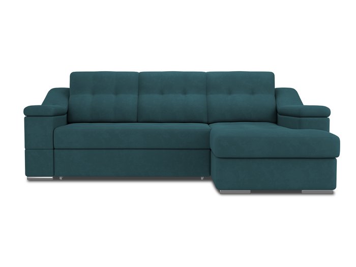 Угловой диван-кровать Liverpol сине-зеленого цвета