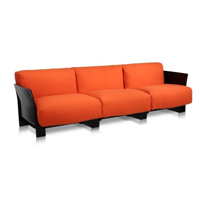 Диван Pop трехместный оранжевого цвета - купить Прямые диваны по цене 359177.0