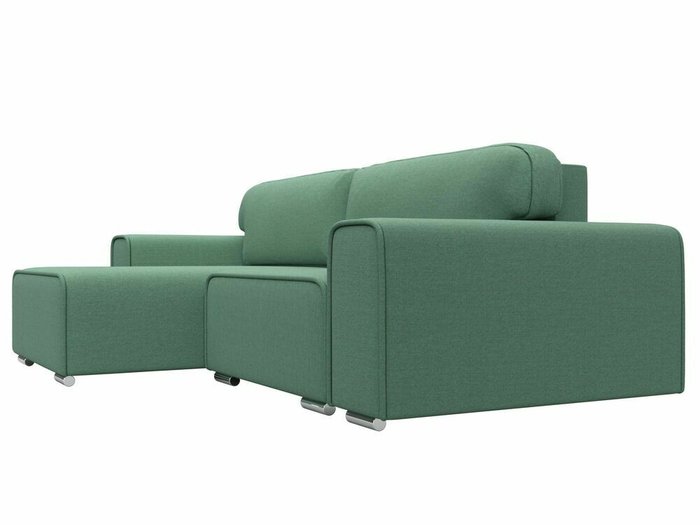 Угловой диван-кровать Лига 029 зеленого цвета левый угол - лучшие Угловые диваны в INMYROOM