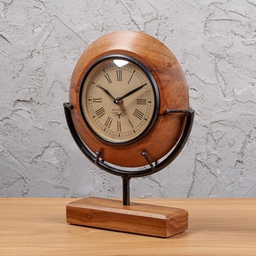 Часы настольные из тикового дерева - купить Часы по цене 6400.0