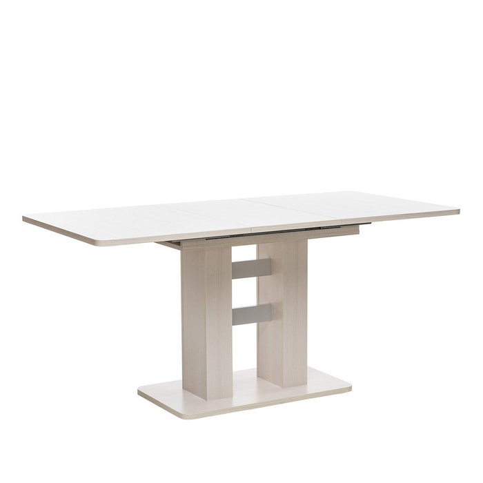 Раздвижной обеденный стол Гранд белого цвета  - лучшие Обеденные столы в INMYROOM