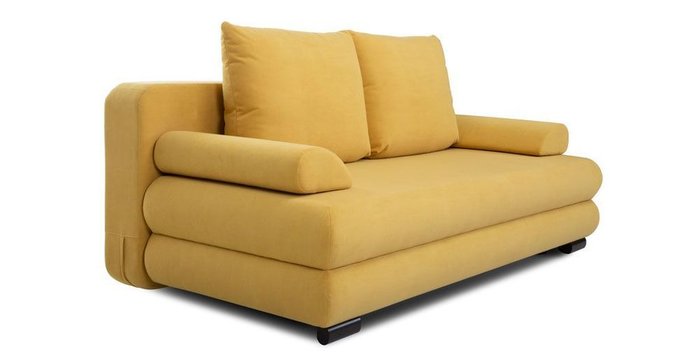 Прямой диван-кровать Фабио желтого цвета - купить Прямые диваны по цене 48624.0