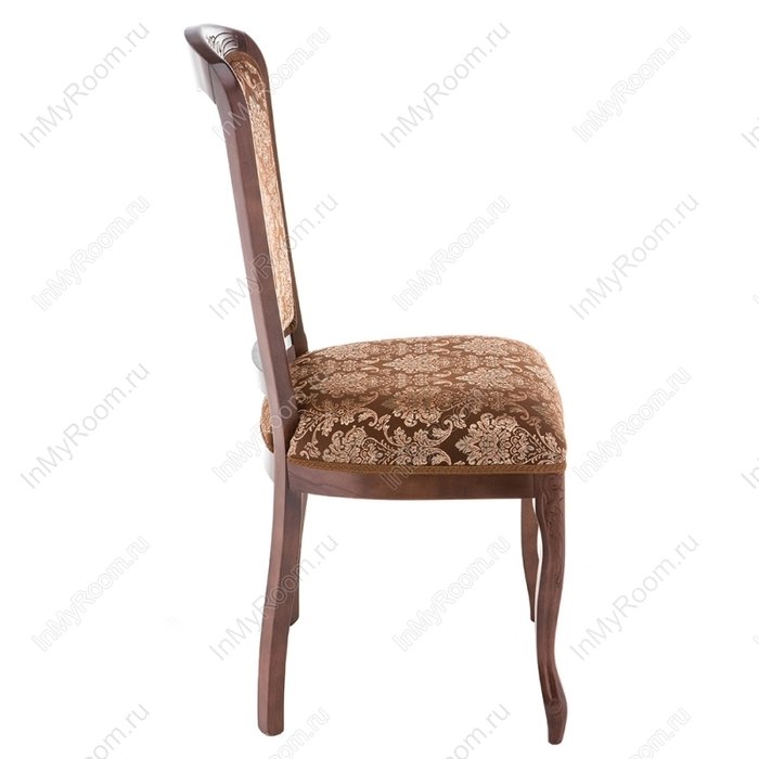 Обеденный стул Клето с обивкой шоколадного цвета - лучшие Обеденные стулья в INMYROOM
