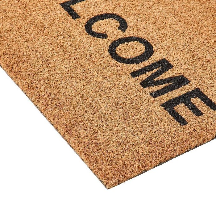 Коврик придверный Welcome Thiam бежевого цвета - лучшие Придверные коврики в INMYROOM Коврик придверный Welcome Thiam бежевого цвета - лучшие Придверные коврики в INMYROOM
