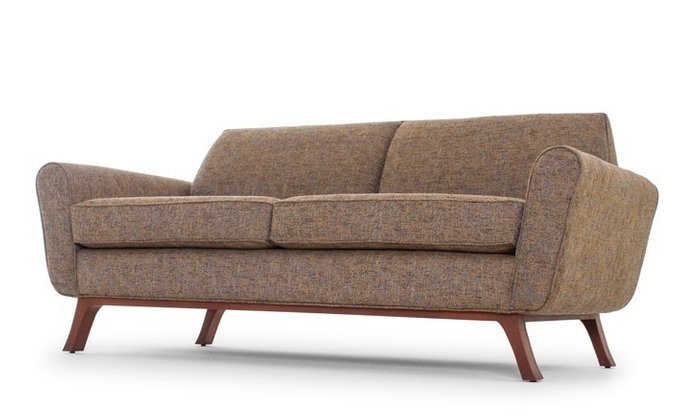 Прямой диван коричневого цвета - купить Прямые диваны по цене 57600.0