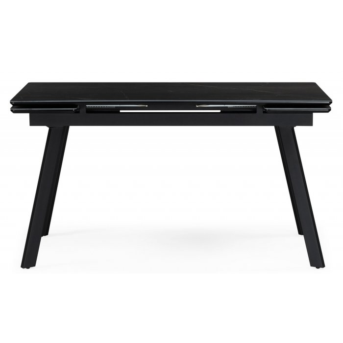 Раздвижной обеденный стол Норман 80х140 черного цвета - лучшие Обеденные столы в INMYROOM Раздвижной обеденный стол Норман 80х140 черного цвета - лучшие Обеденные столы в INMYROOM
