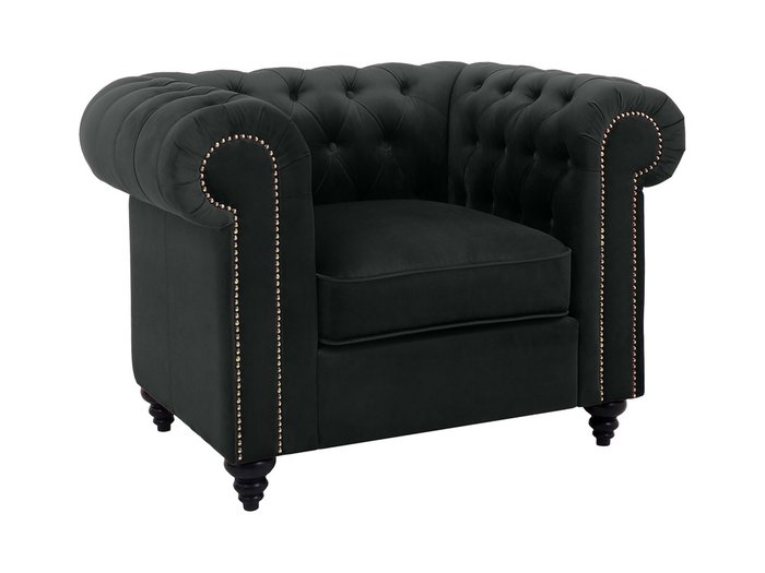 Кресло Chester Classic черного цвета - купить Интерьерные кресла по цене 31990.0