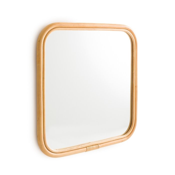 Настенное зеркало Nogu 60х60 бежевого цвета