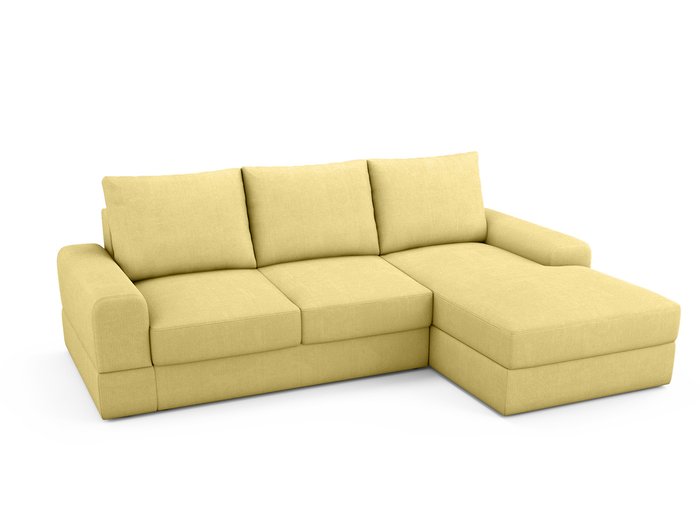 Угловой Диван-кровать Elke правый желтого цвета - лучшие Угловые диваны в INMYROOM