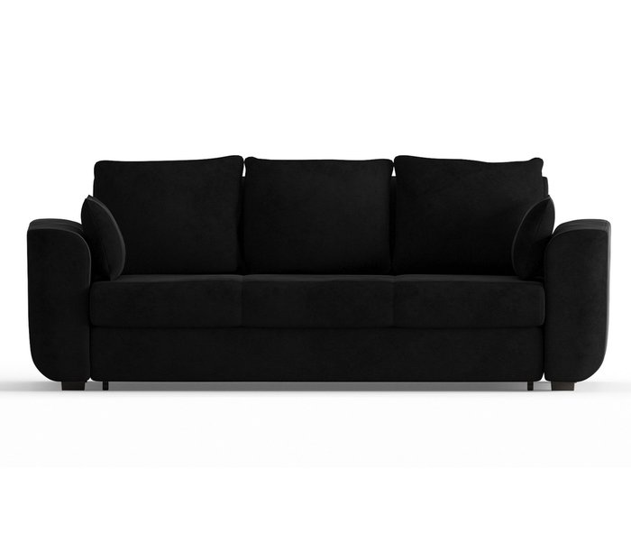 Диван-кровать Салтфорд в обивке из велюра черного цвета - купить Прямые диваны по цене 44590.0