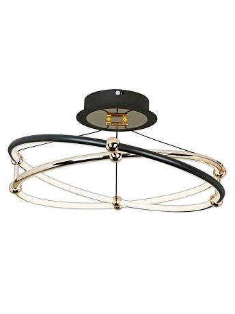 Потолочная светодиодная люстра Smart Нимбы High-Tech Led Lamps черно-золотого цвета - купить Потолочные люстры по цене 14053.0