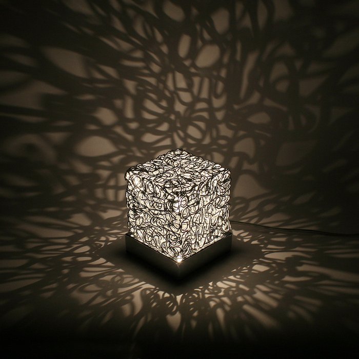 Настольный светильник Silver Cube - купить Настольные лампы по цене 2530 Настольный светильник Silver Cube - купить Настольные лампы по цене 2530