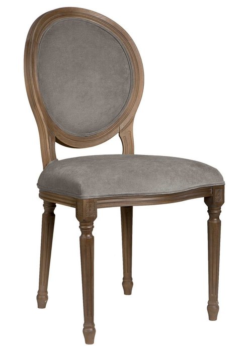 Стул с овальной спинкой Медальон серого цвета - купить Обеденные стулья по цене 29700.0