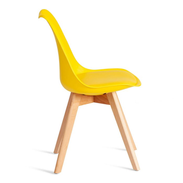 Комплект из четырех стульев Tulip желтого цвета - лучшие Обеденные стулья в INMYROOM