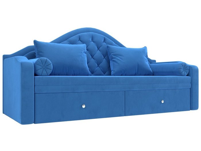 Диван-кровать Сойер голубого цвета