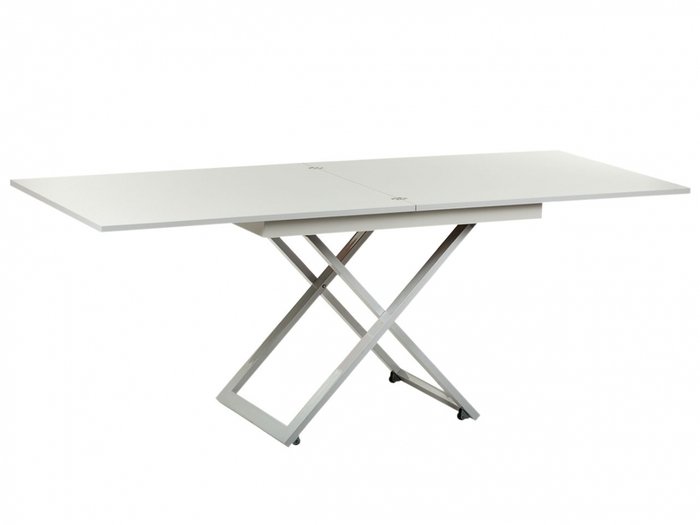 Стол-трансформер Cross GLS цвета белый глянец  - купить Обеденные столы по цене 44490.0
