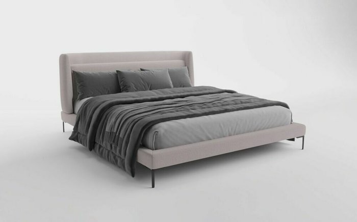Кровать Blanche 180х200 серого цвета без подъемного механизма
