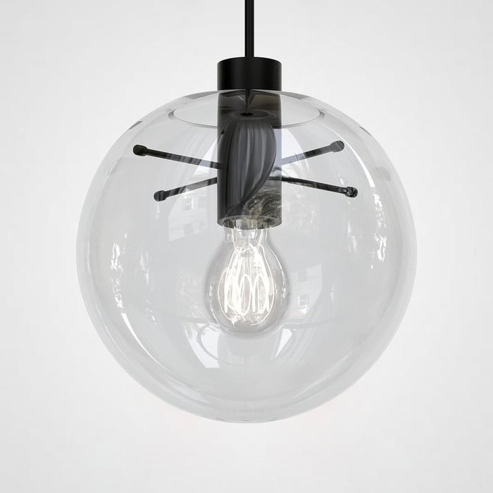 Подвесной светильник Selene Glass Ball Ceiling D15 черного цвета
