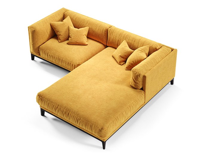 Угловой диван Case желтого цвета - лучшие Угловые диваны в INMYROOM