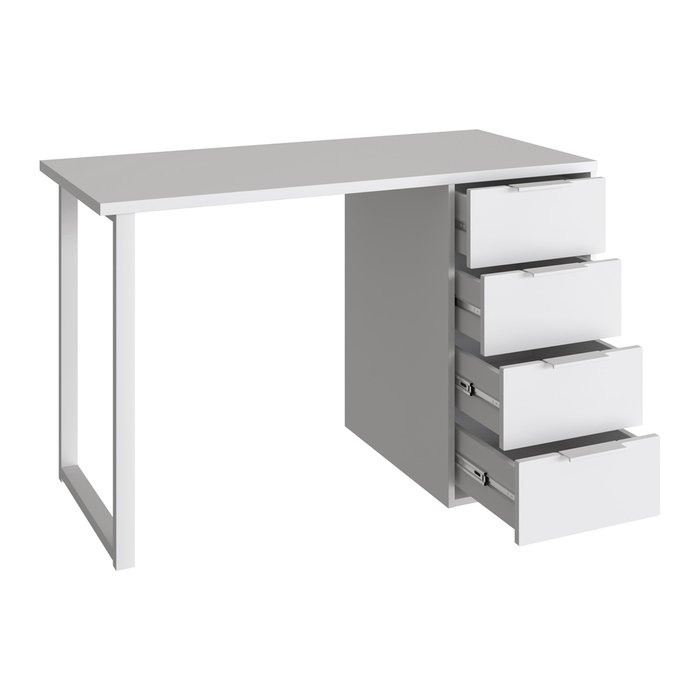 Письменный стол С-410 цвет белый структурный/меренга - купить Письменные столы по цене 18738