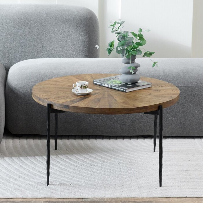 Журнальный столик из массива Васу коричневого цвета - лучшие Журнальные столики в INMYROOM