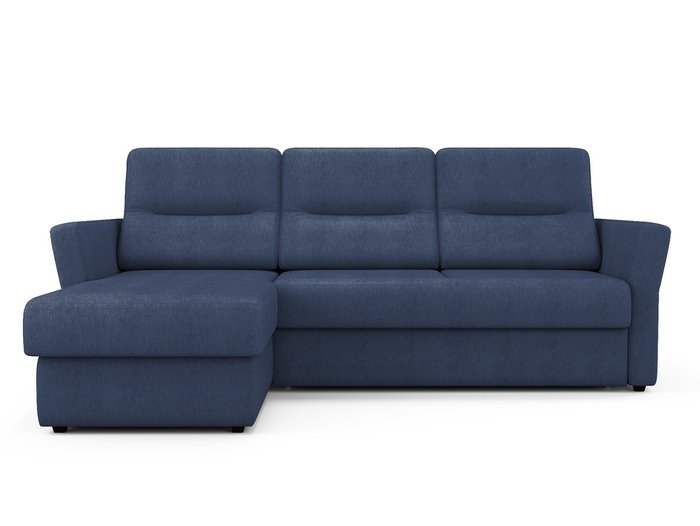 Угловой раскладной  диван Sonny левый синего цвета