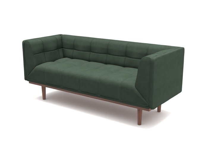 Диван трехместный Грандис зеленого цвета - купить Прямые диваны по цене 49990.0