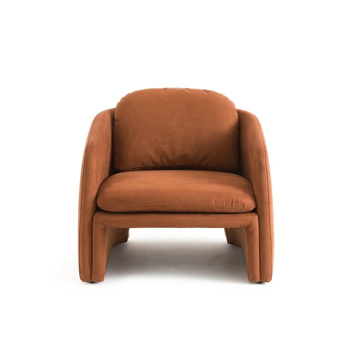 Кресло низкое с обивкой из замши Warren коричневого цвета - купить Интерьерные кресла по цене 49335.0