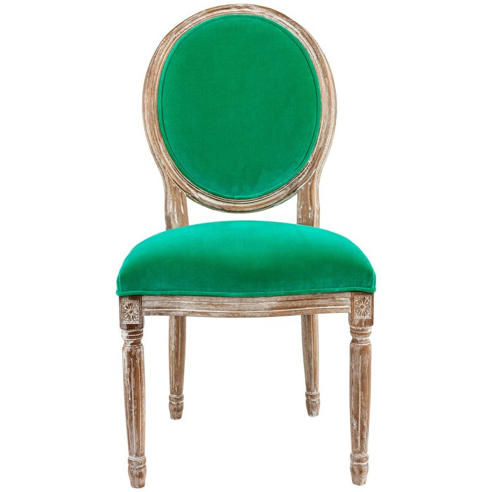 Стул Луи с сидением с обивкой изумрудного цвета - купить Обеденные стулья по цене 32000.0