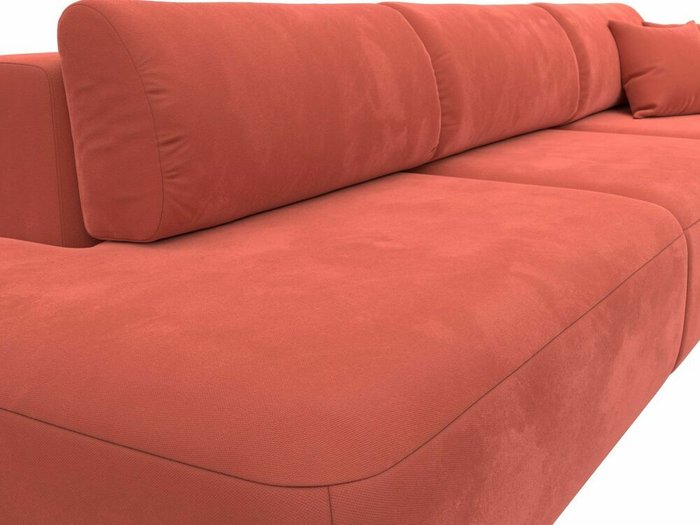Диван-кровать Лига 036 Модерн Лонг кораллового цвета с правым подлокотником - лучшие Прямые диваны в INMYROOM