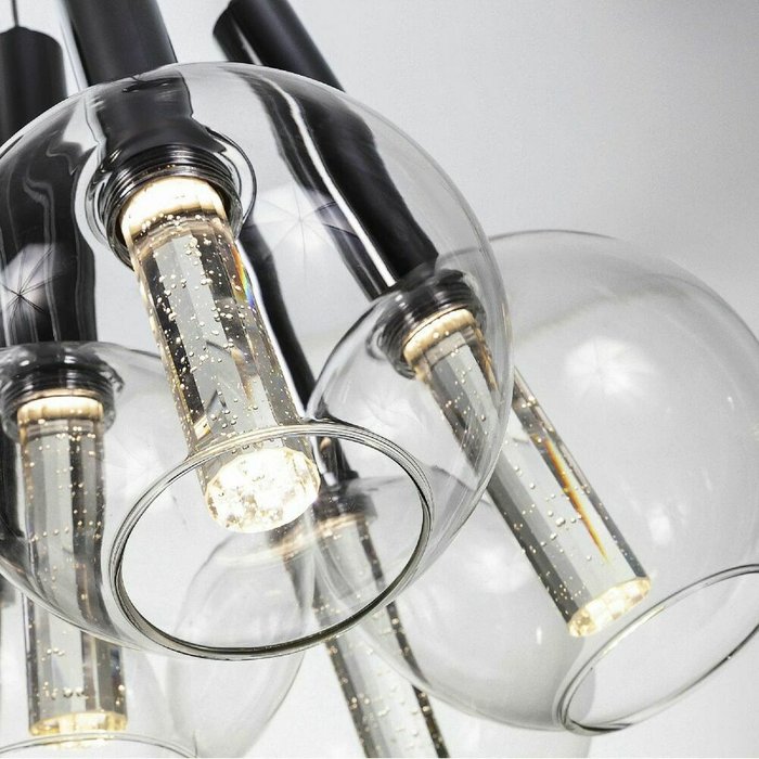 Подвесной светильник ML.88917.7 CH (стекло, цвет прозрачный) - лучшие Подвесные светильники в INMYROOM Подвесной светильник ML.88917.7 CH (стекло, цвет прозрачный) - лучшие Подвесные светильники в INMYROOM